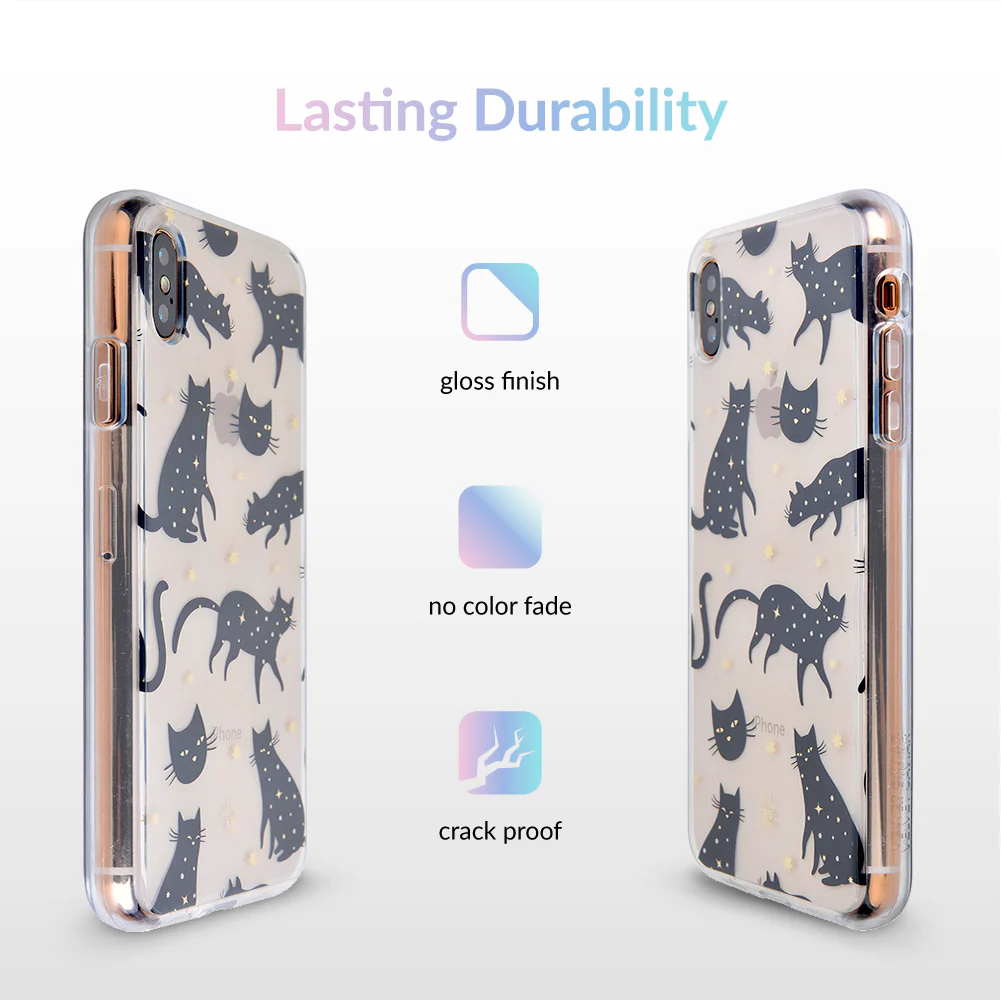 Black Cat Clear iPhone Case - Image 24