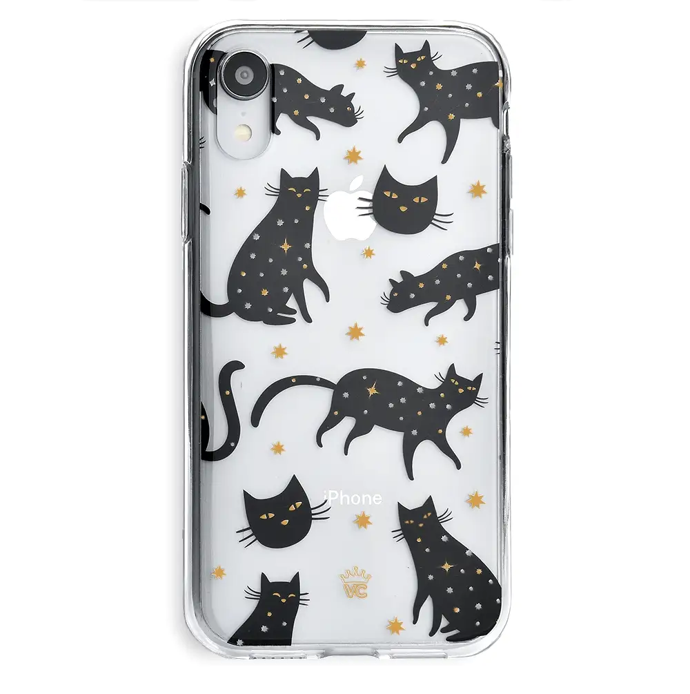 Black Cat Clear iPhone Case - Image 26