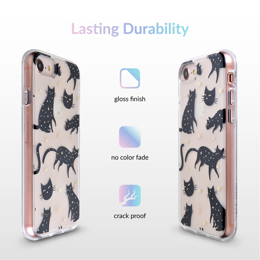 Black Cat Clear iPhone Case - Image 4