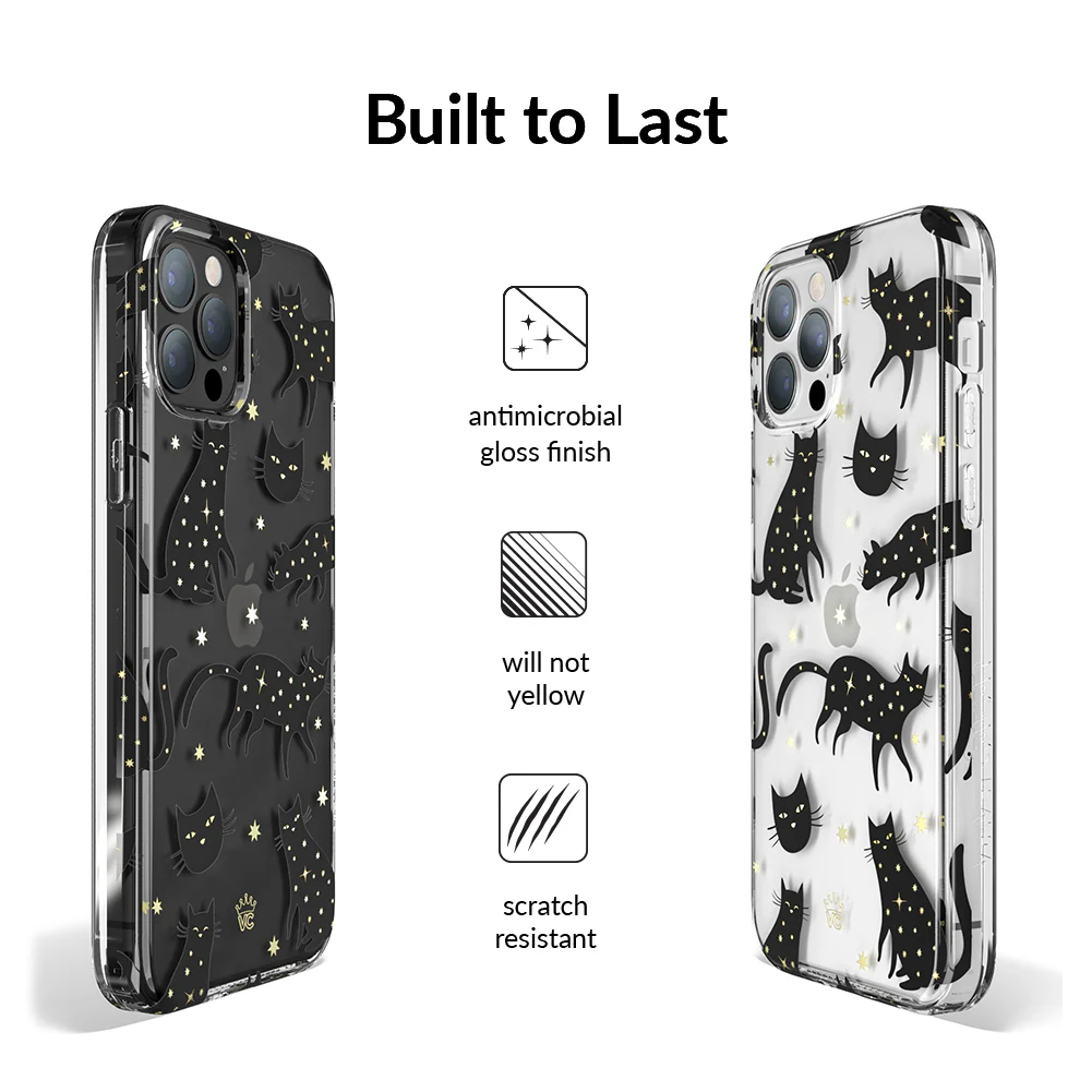 Black Cat Clear iPhone Case - Image 49