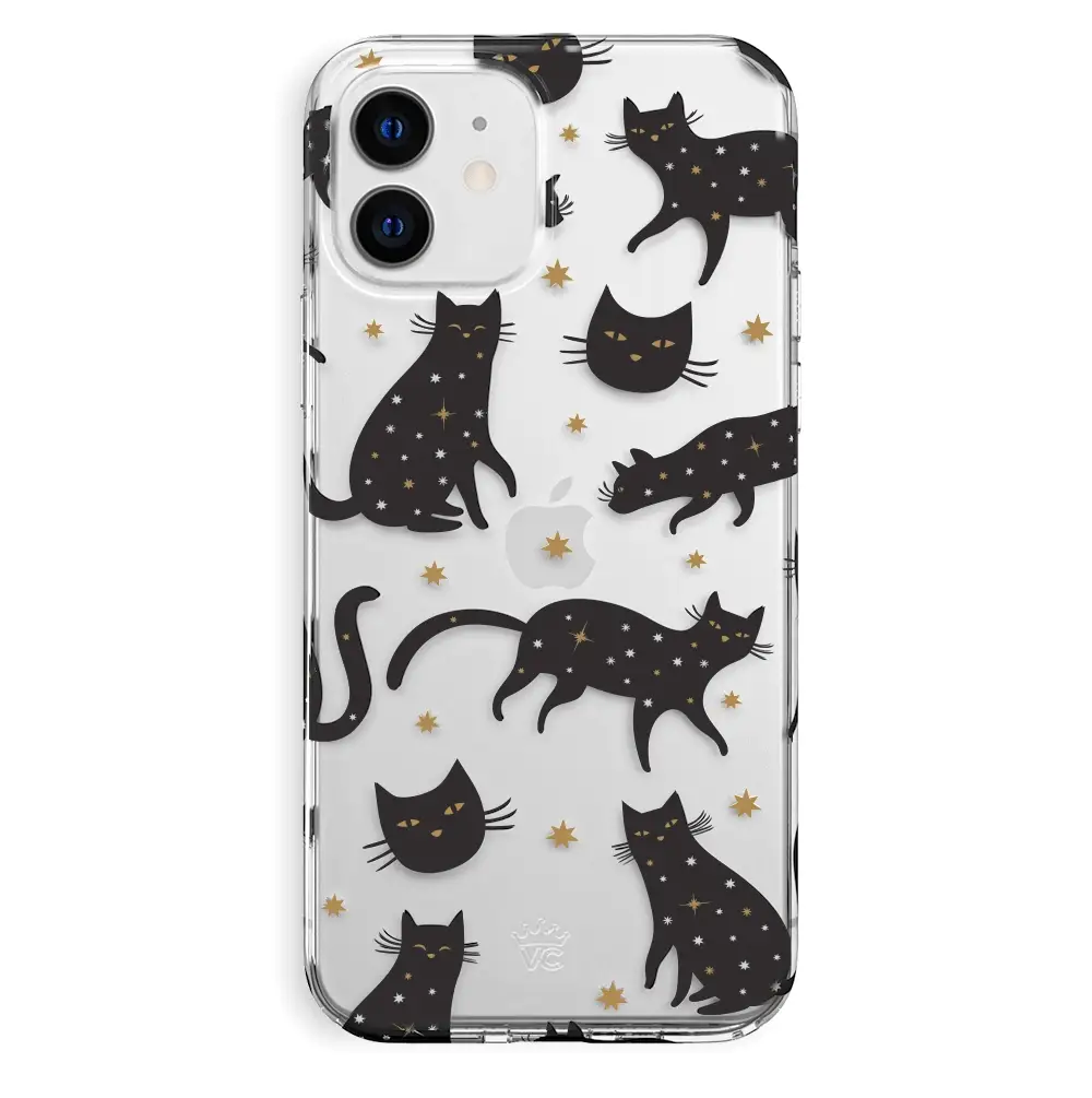 Black Cat Clear iPhone Case - Image 56