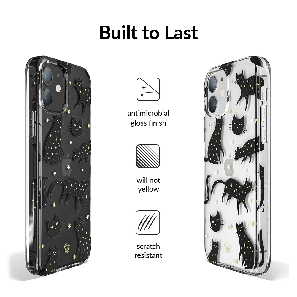 Black Cat Clear iPhone Case - Image 59
