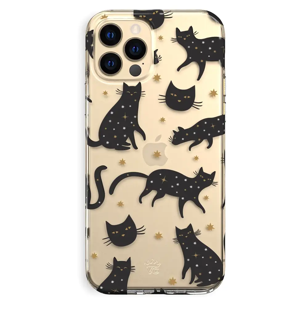 Black Cat Clear iPhone Case - Image 62