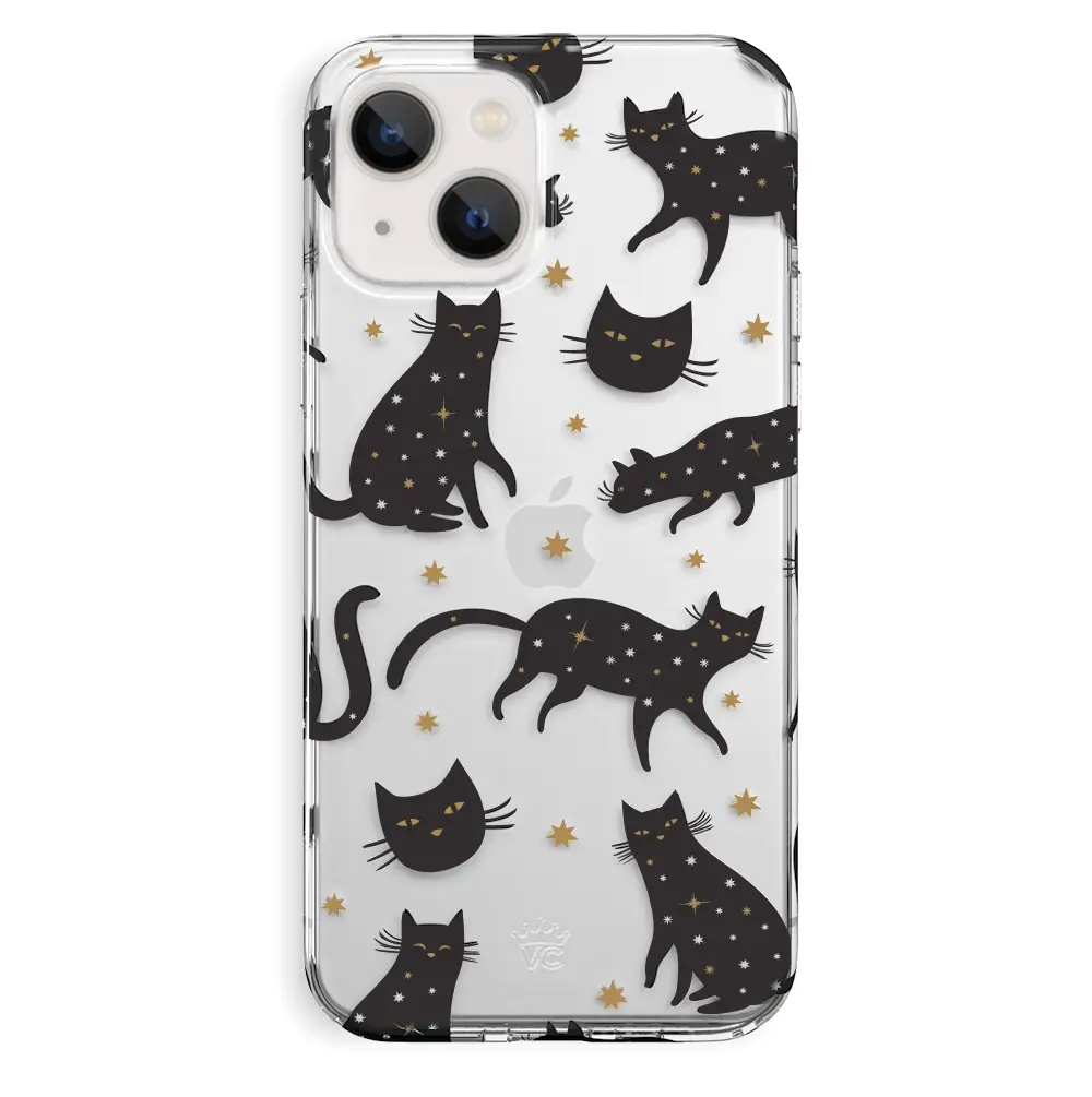 Black Cat Clear iPhone Case - Image 64