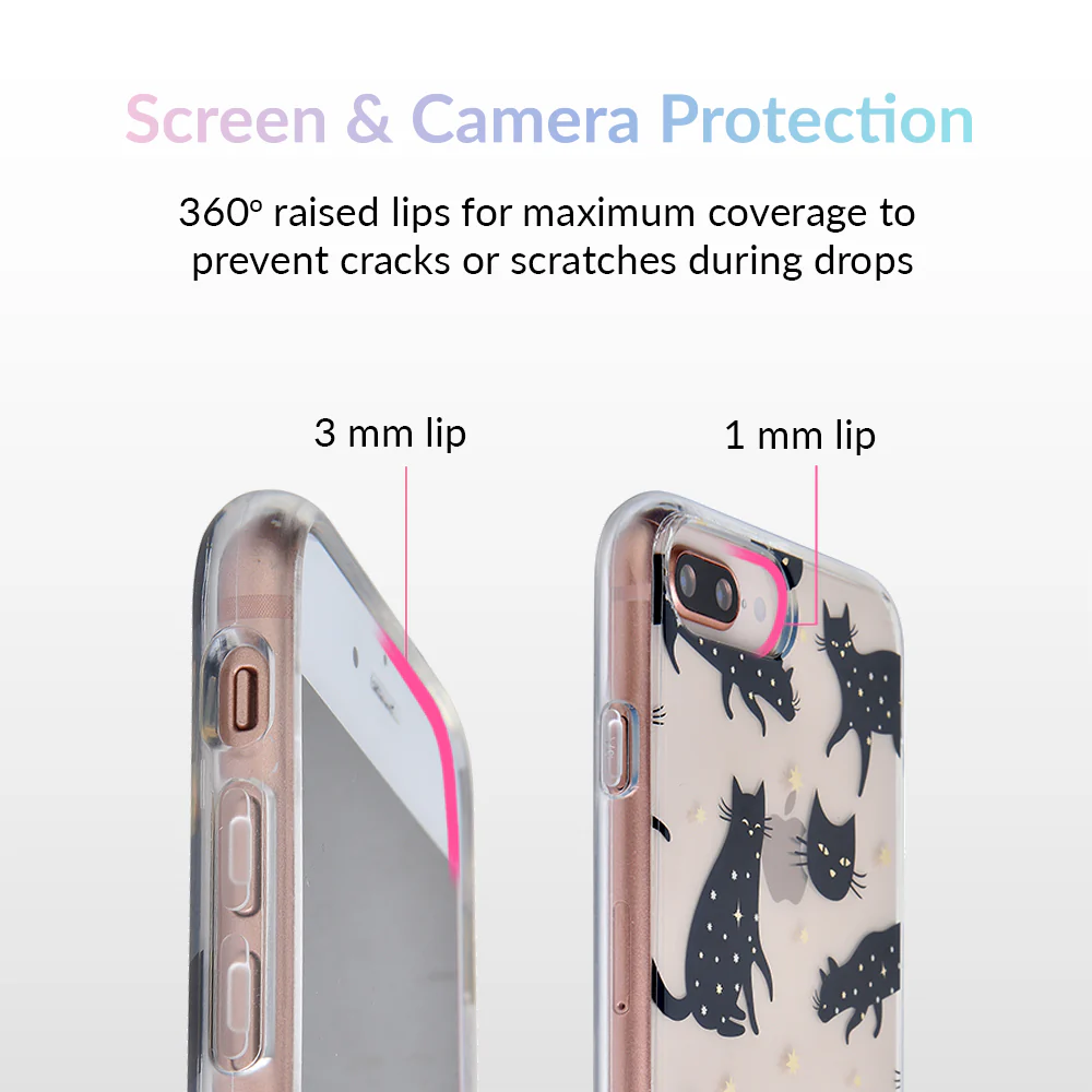 Black Cat Clear iPhone Case - Image 7