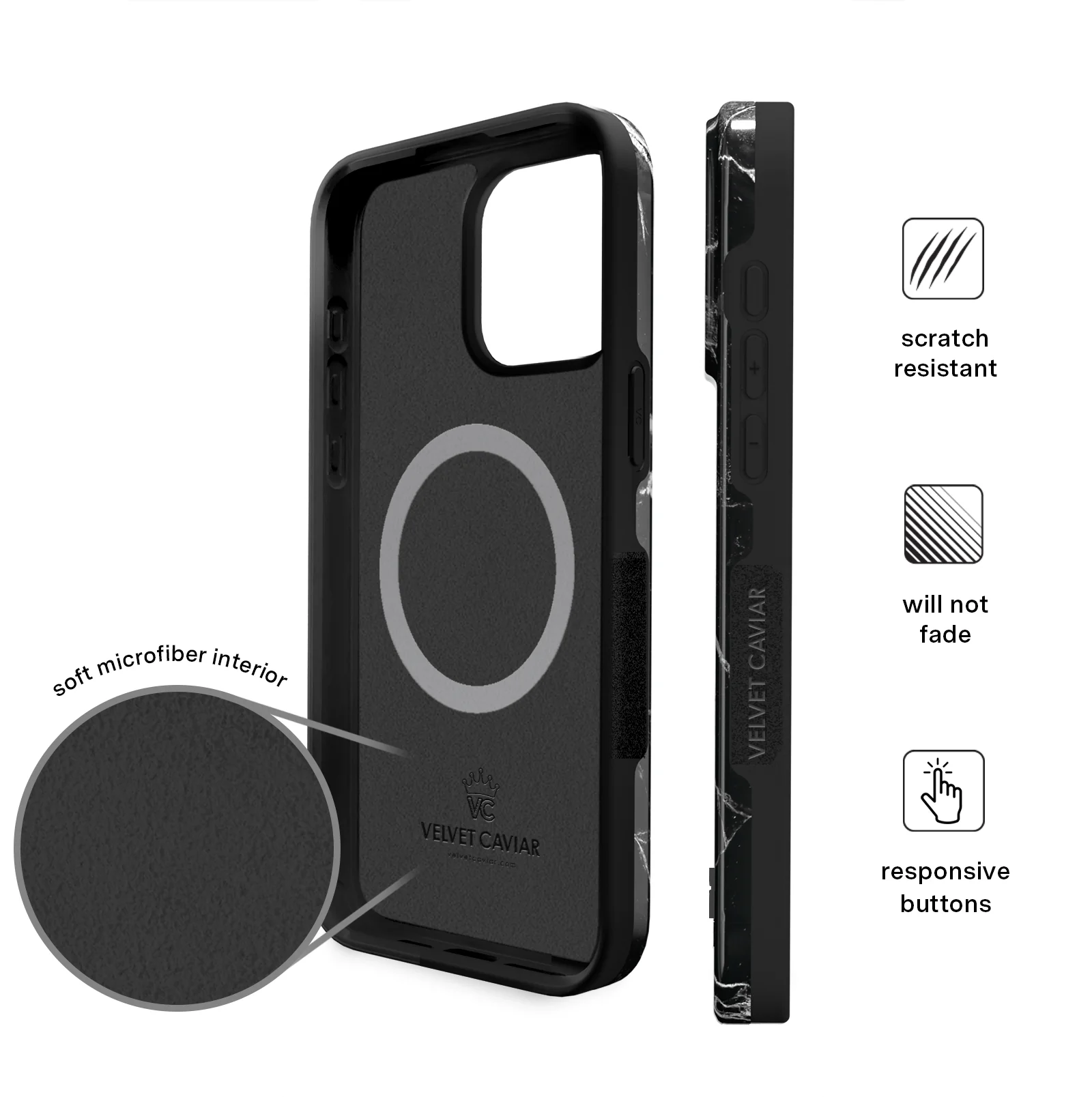 Black Marble iPhone Case - Image 126