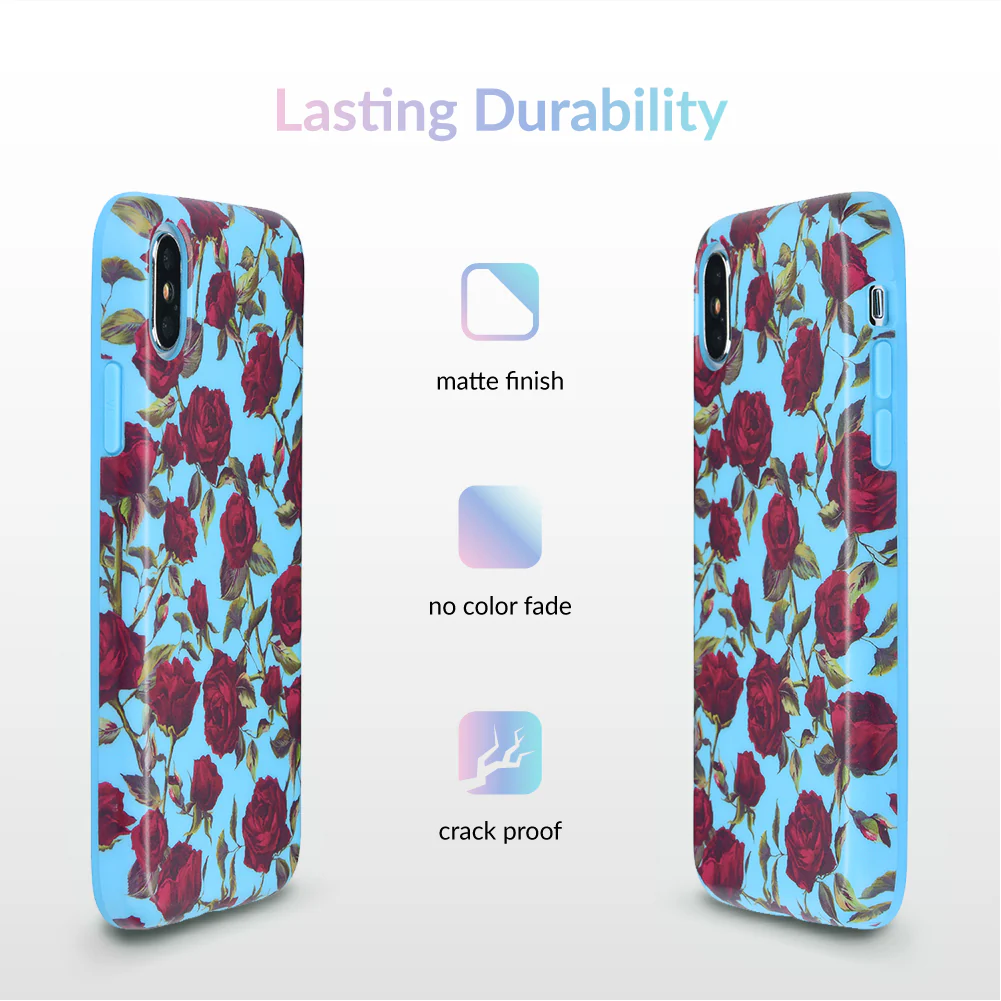 Blue Roses Floral iPhone Case - Image 44