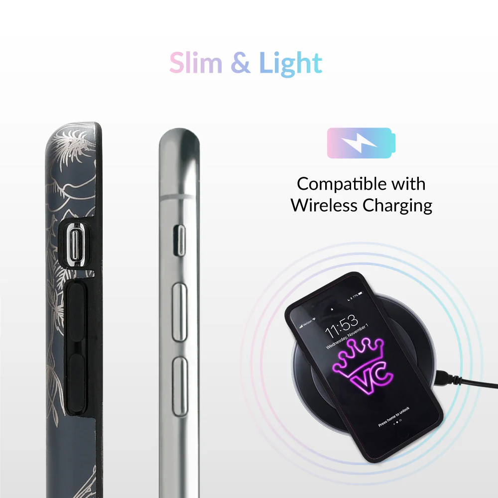 Floral Rose Gold Chrome iPhone Case - Image 11