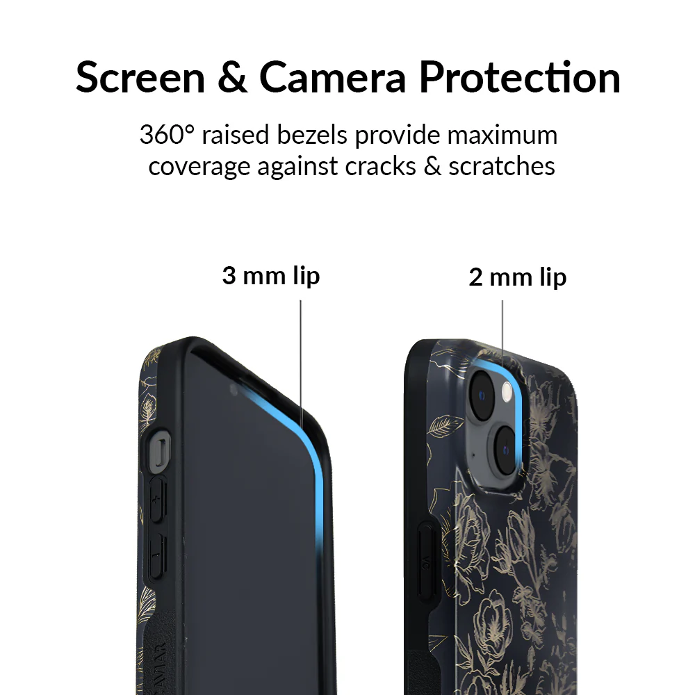 Floral Rose Gold Chrome iPhone Case - Image 110