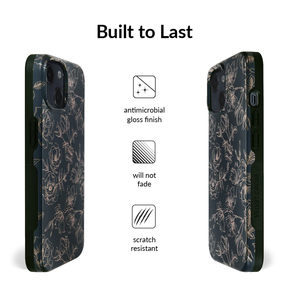 Floral Rose Gold Chrome iPhone Case - Image 112