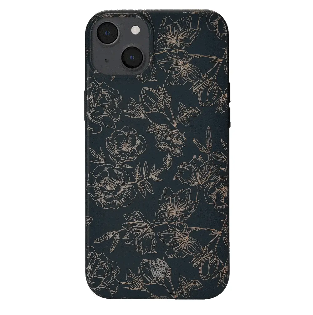 Floral Rose Gold Chrome iPhone Case - Image 114