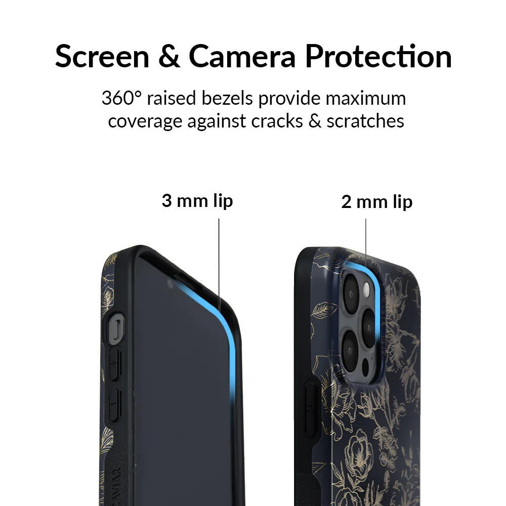 Floral Rose Gold Chrome iPhone Case - Image 121