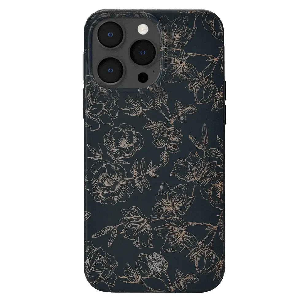 Floral Rose Gold Chrome iPhone Case - Image 125