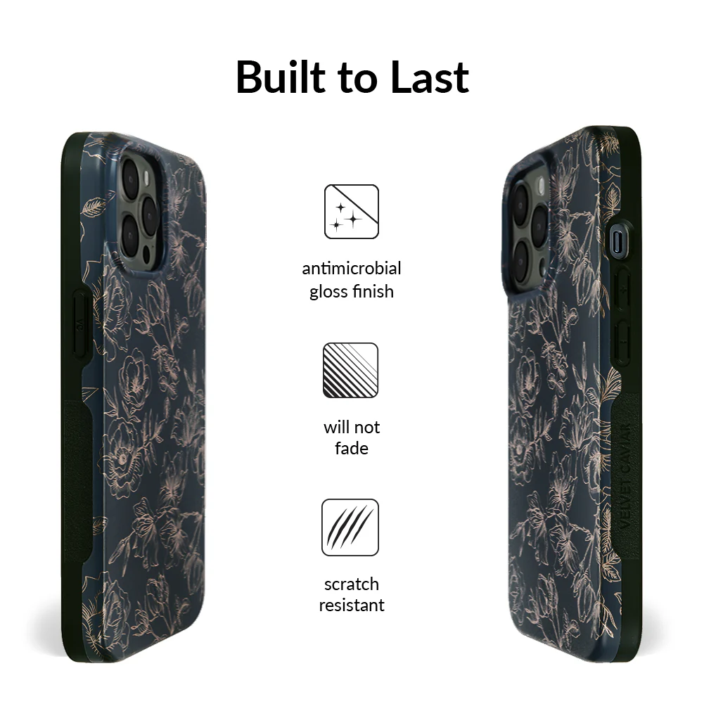 Floral Rose Gold Chrome iPhone Case - Image 128