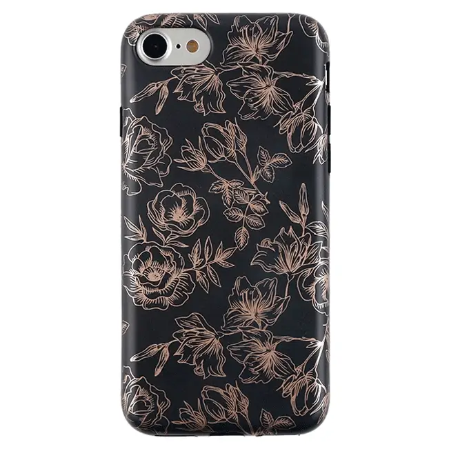 Floral Rose Gold Chrome iPhone Case - Image 13