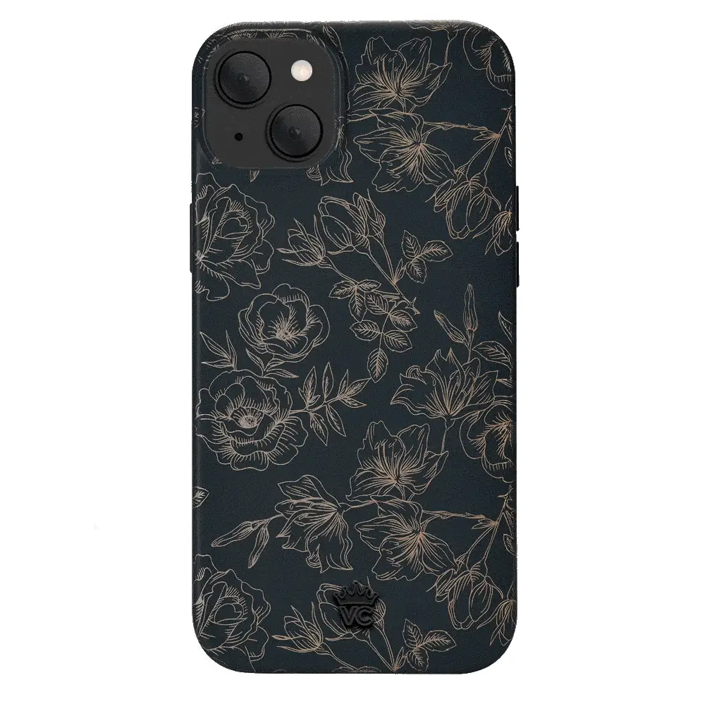 Floral Rose Gold Chrome iPhone Case - Image 130