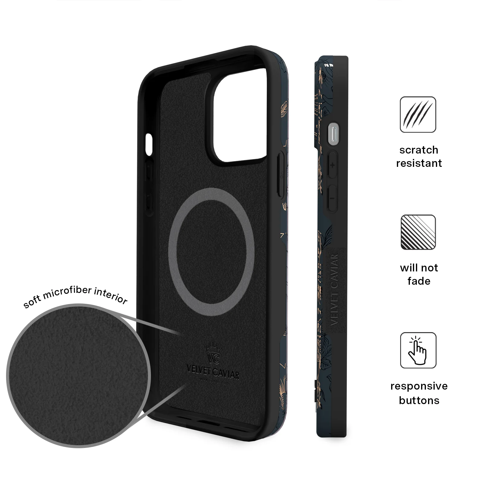 Floral Rose Gold Chrome iPhone Case - Image 134