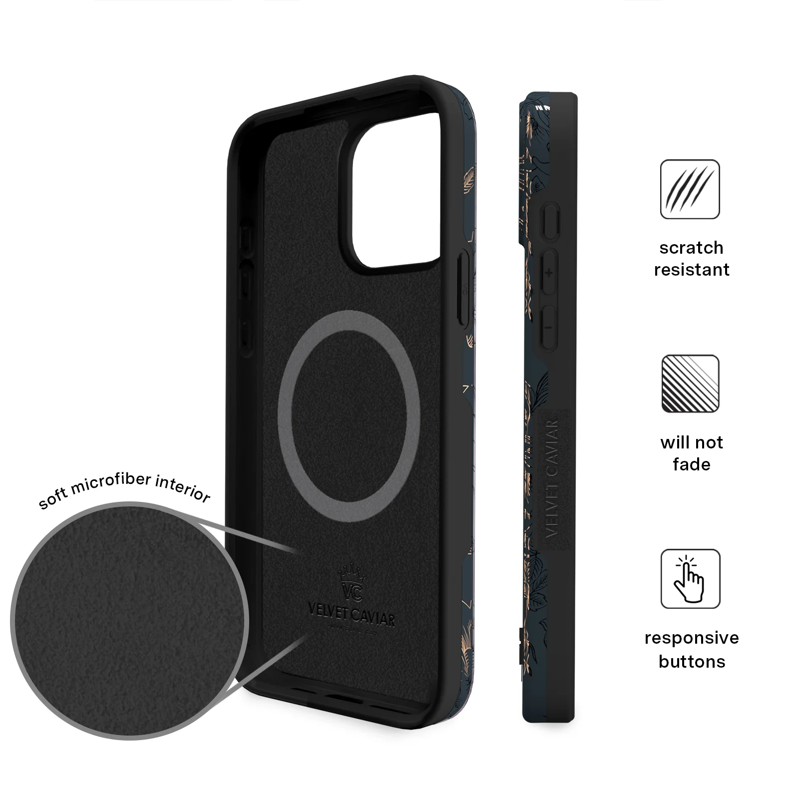 Floral Rose Gold Chrome iPhone Case - Image 144