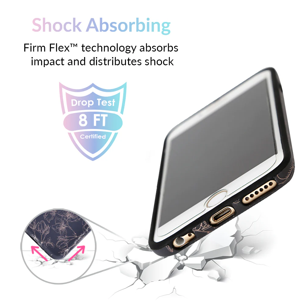 Floral Rose Gold Chrome iPhone Case - Image 15