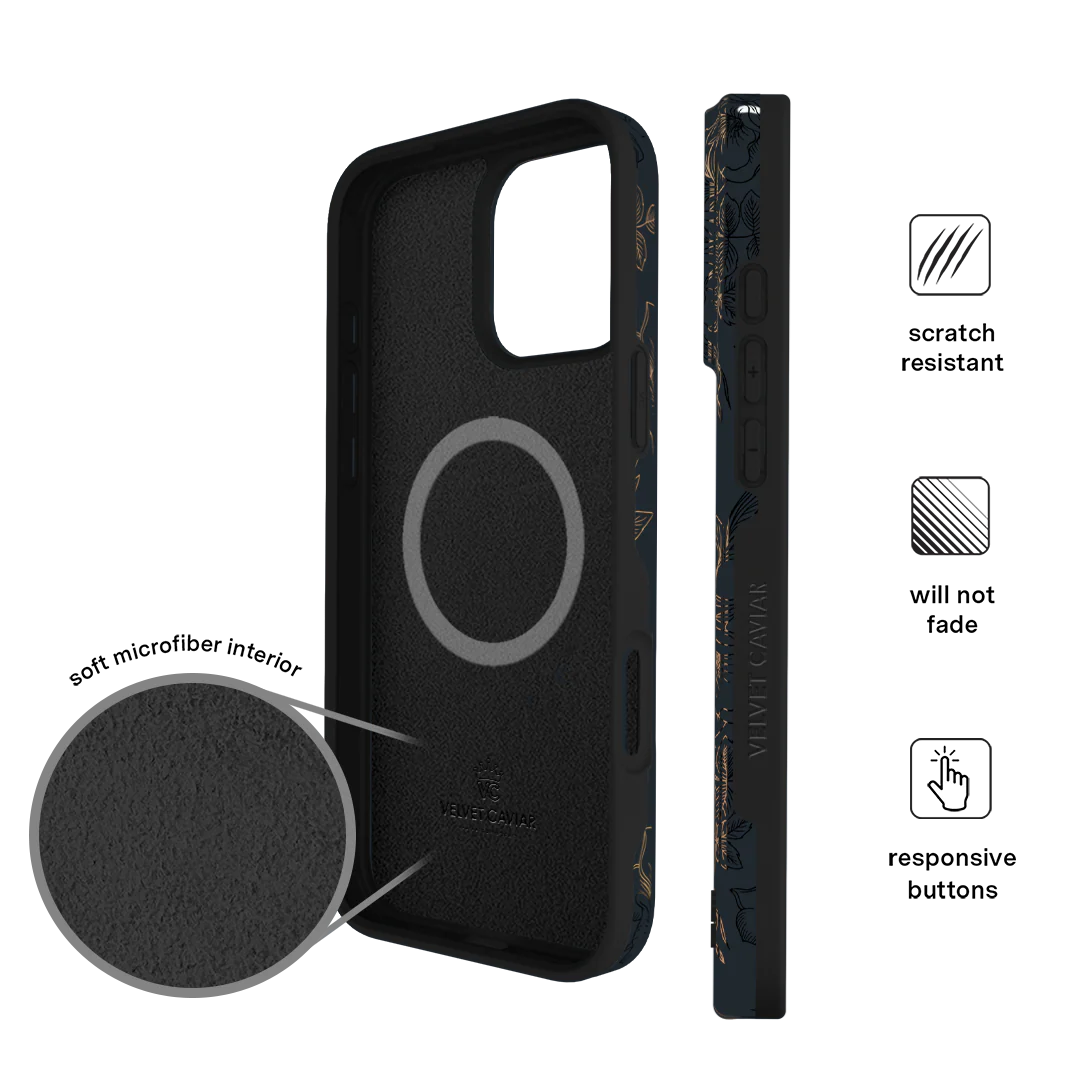 Floral Rose Gold Chrome iPhone Case - Image 154