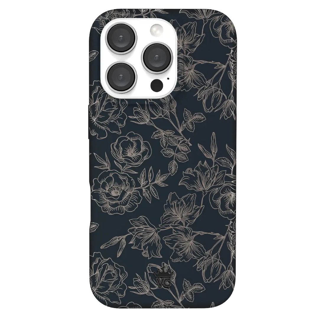 Floral Rose Gold Chrome iPhone Case - Image 155