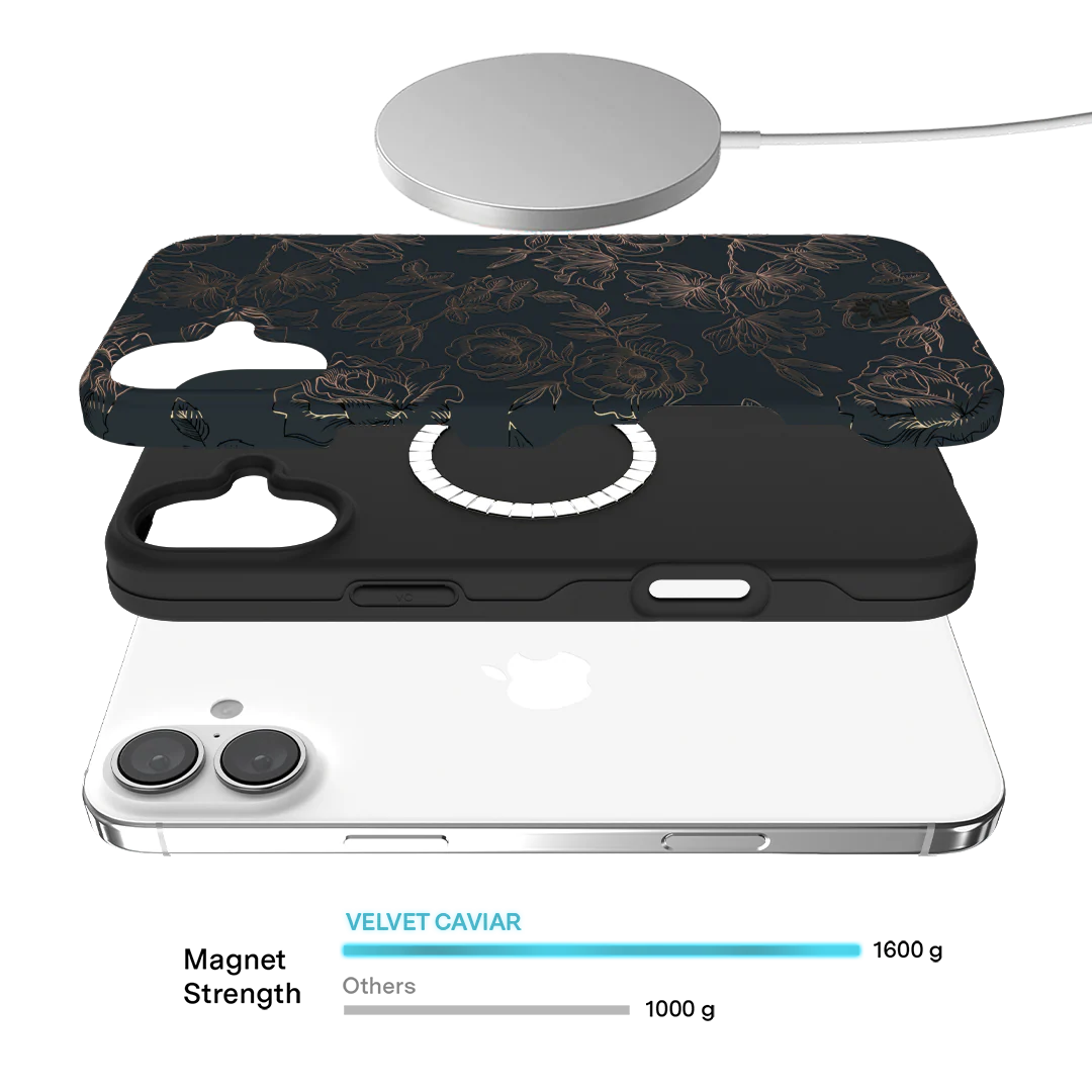 Floral Rose Gold Chrome iPhone Case - Image 162