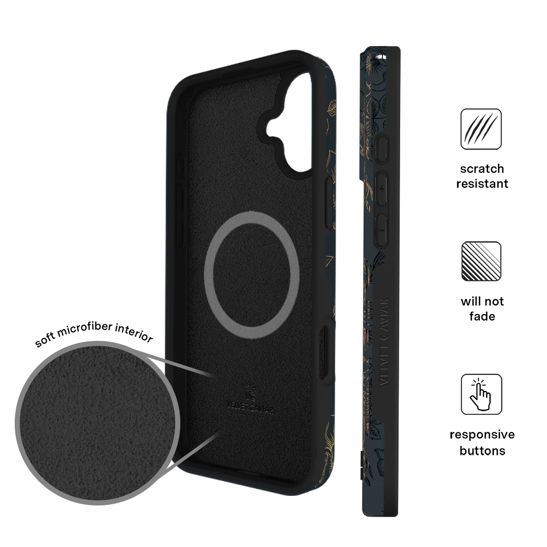 Floral Rose Gold Chrome iPhone Case - Image 164