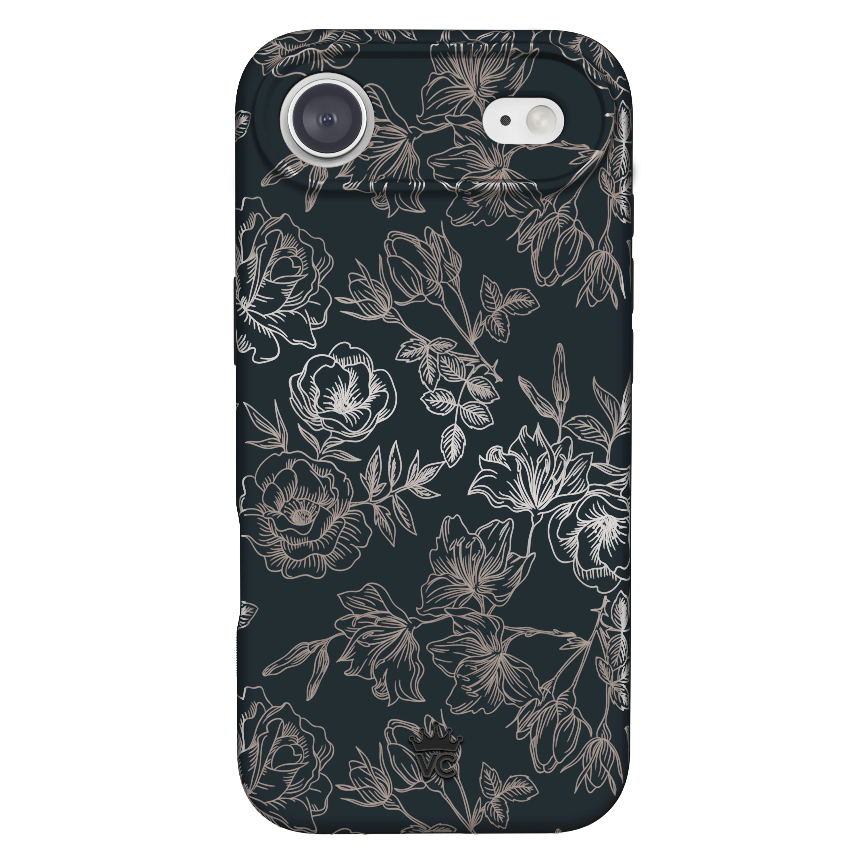 Floral Rose Gold Chrome iPhone Case - Image 170