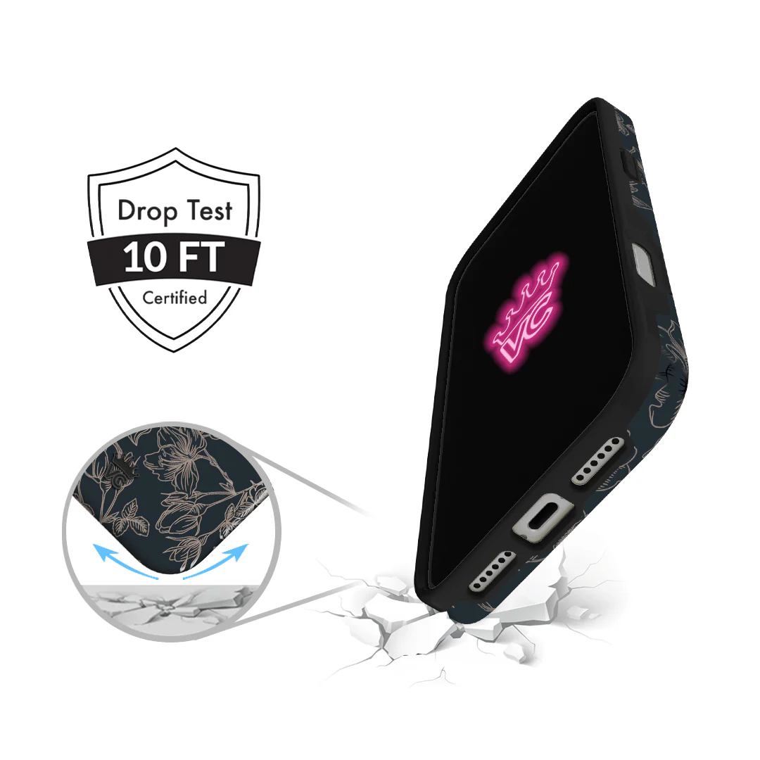 Floral Rose Gold Chrome iPhone Case - Image 181