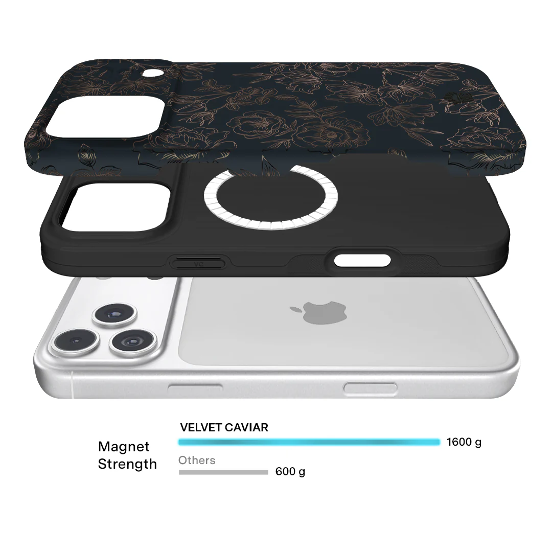 Floral Rose Gold Chrome iPhone Case - Image 183