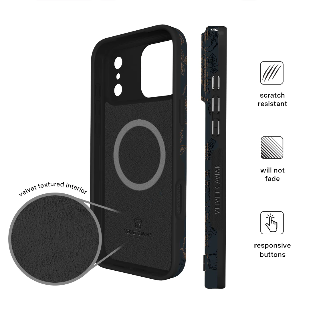 Floral Rose Gold Chrome iPhone Case - Image 184