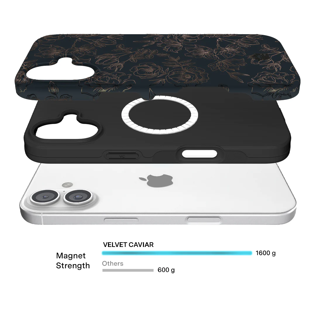 Floral Rose Gold Chrome iPhone Case - Image 188