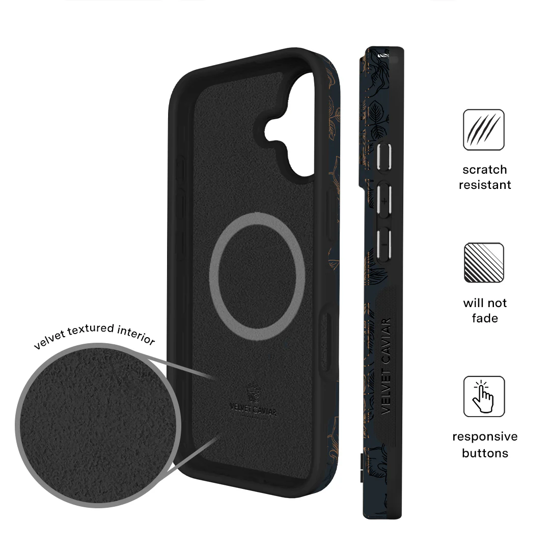 Floral Rose Gold Chrome iPhone Case - Image 189