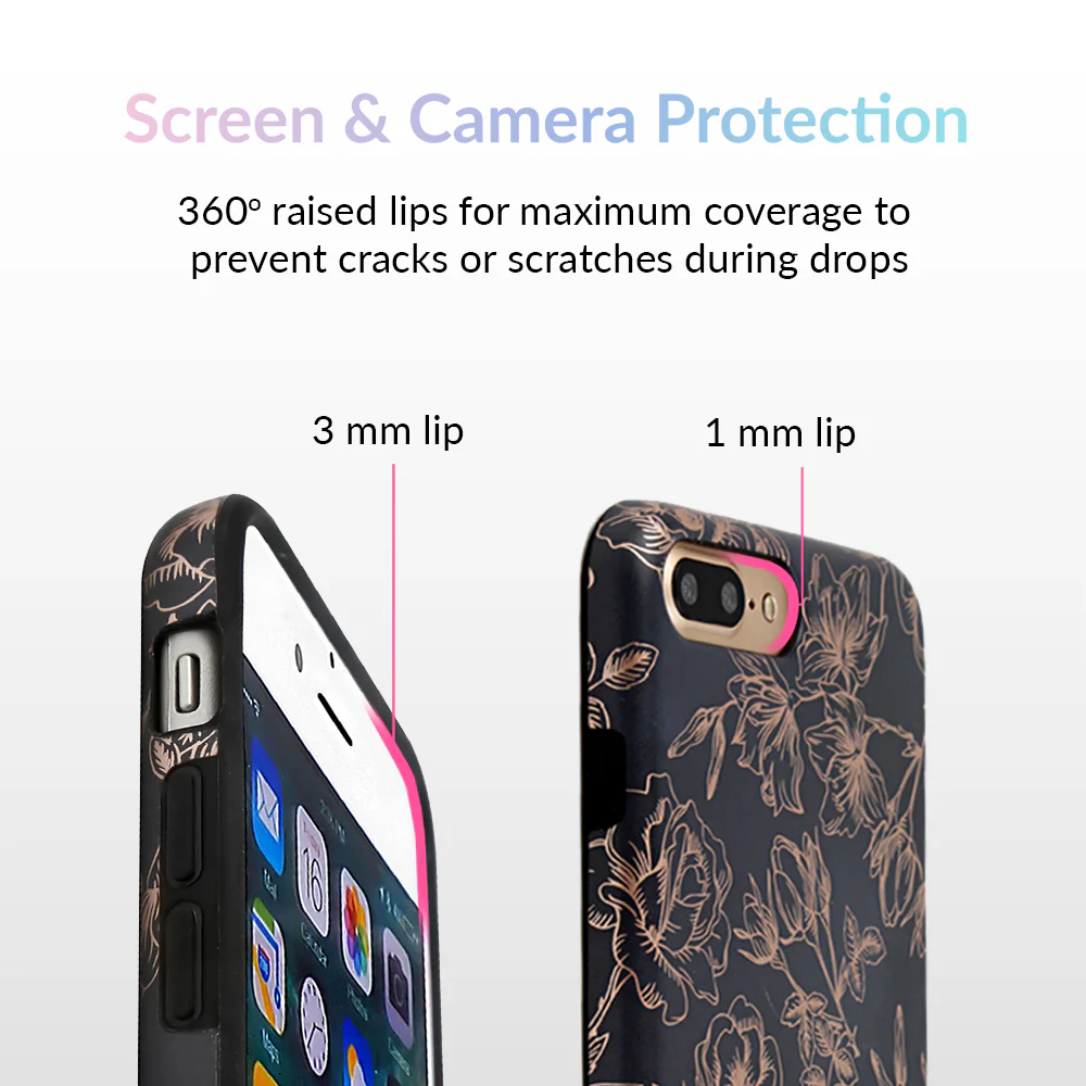 Floral Rose Gold Chrome iPhone Case - Image 20