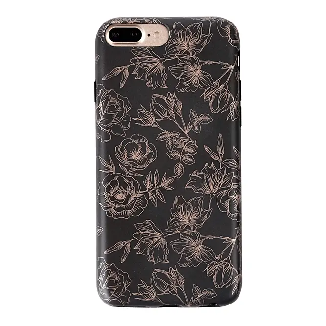 Floral Rose Gold Chrome iPhone Case - Image 25
