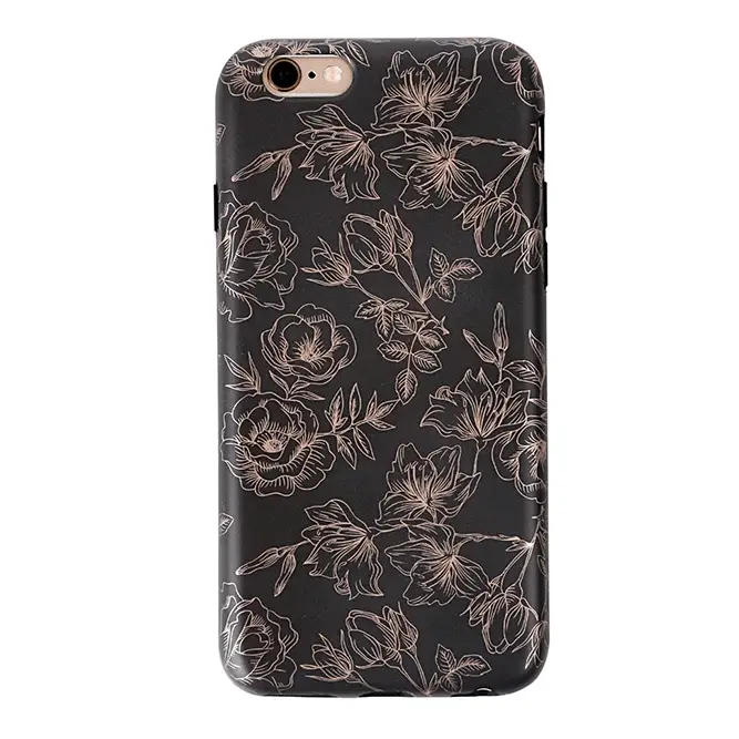 Floral Rose Gold Chrome iPhone Case - Image 36