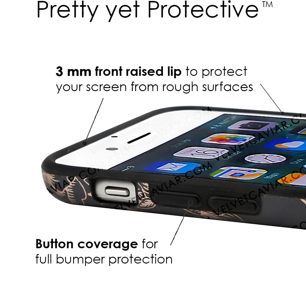 Floral Rose Gold Chrome iPhone Case - Image 37