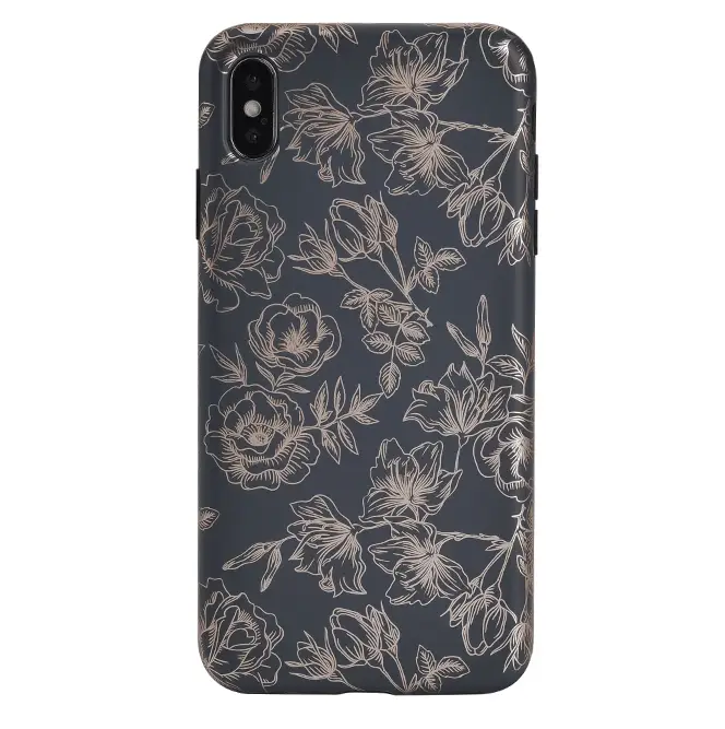 Floral Rose Gold Chrome iPhone Case - Image 41