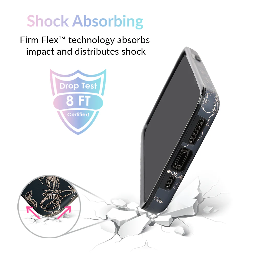 Floral Rose Gold Chrome iPhone Case - Image 64