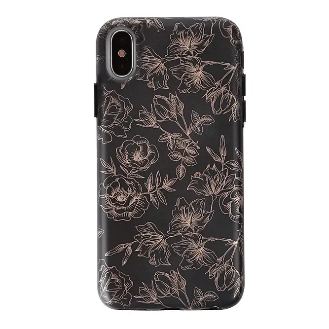 Floral Rose Gold Chrome iPhone Case - Image 7