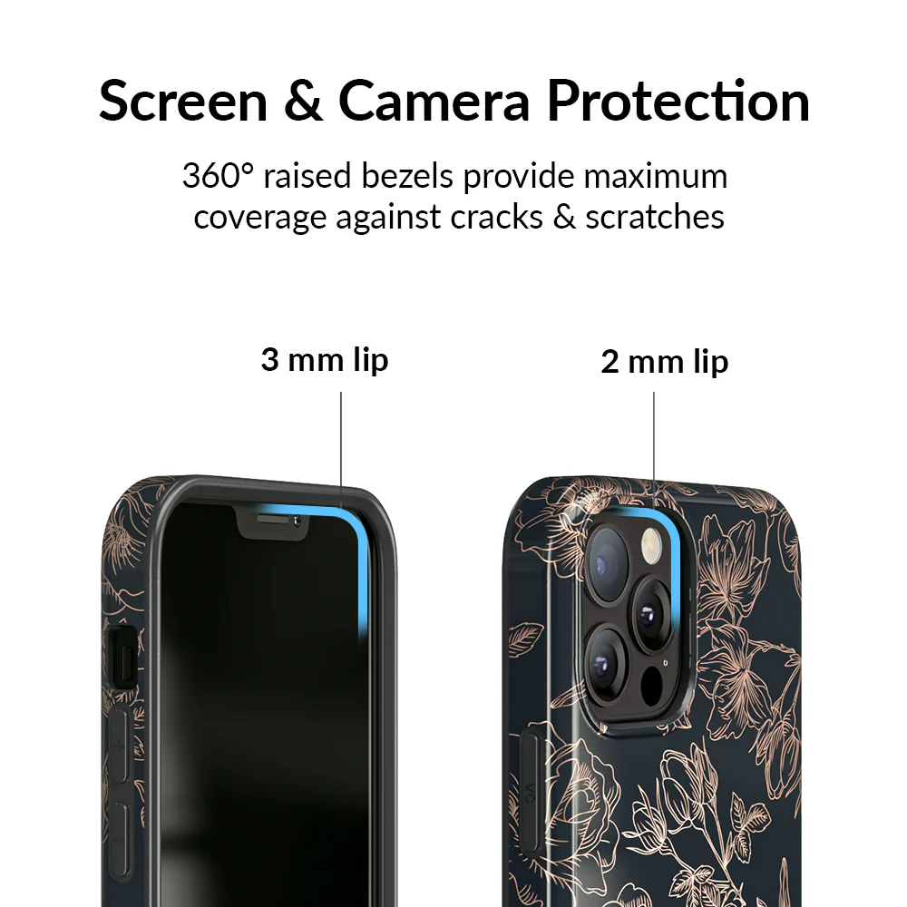 Floral Rose Gold Chrome iPhone Case - Image 73