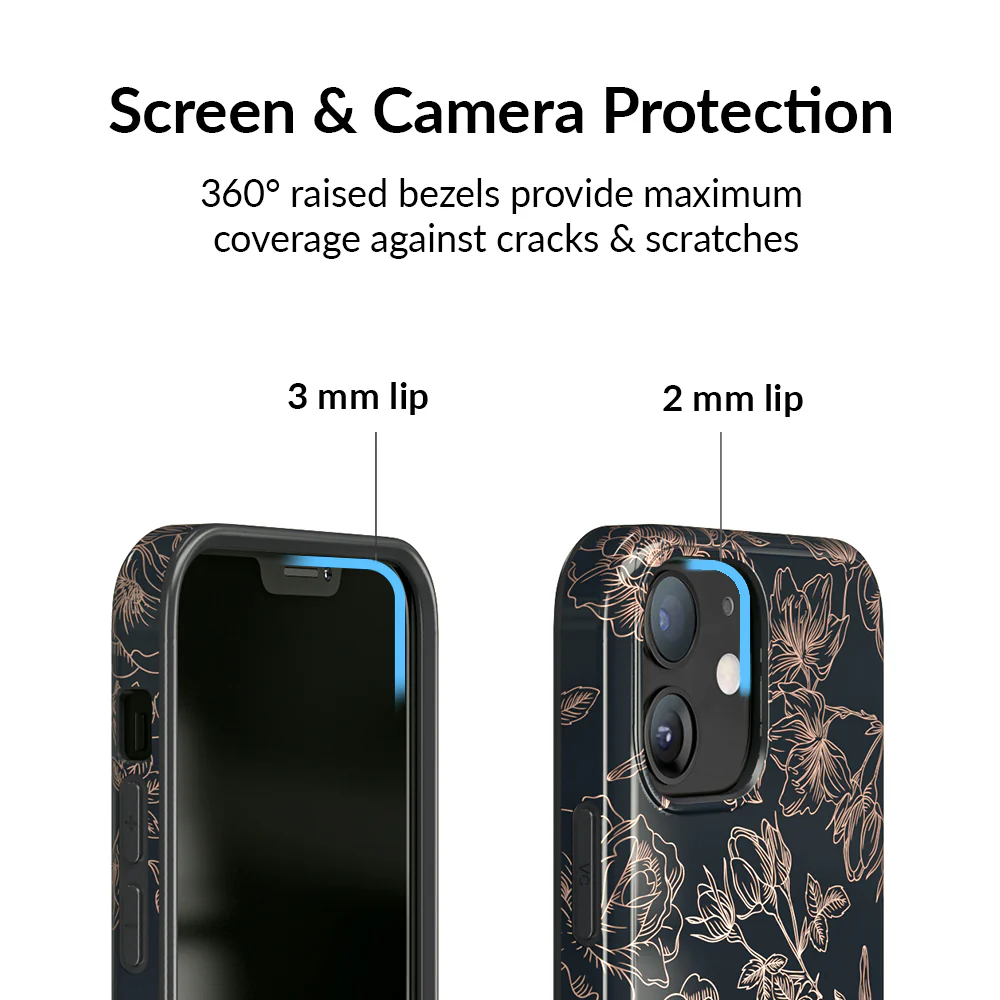 Floral Rose Gold Chrome iPhone Case - Image 78