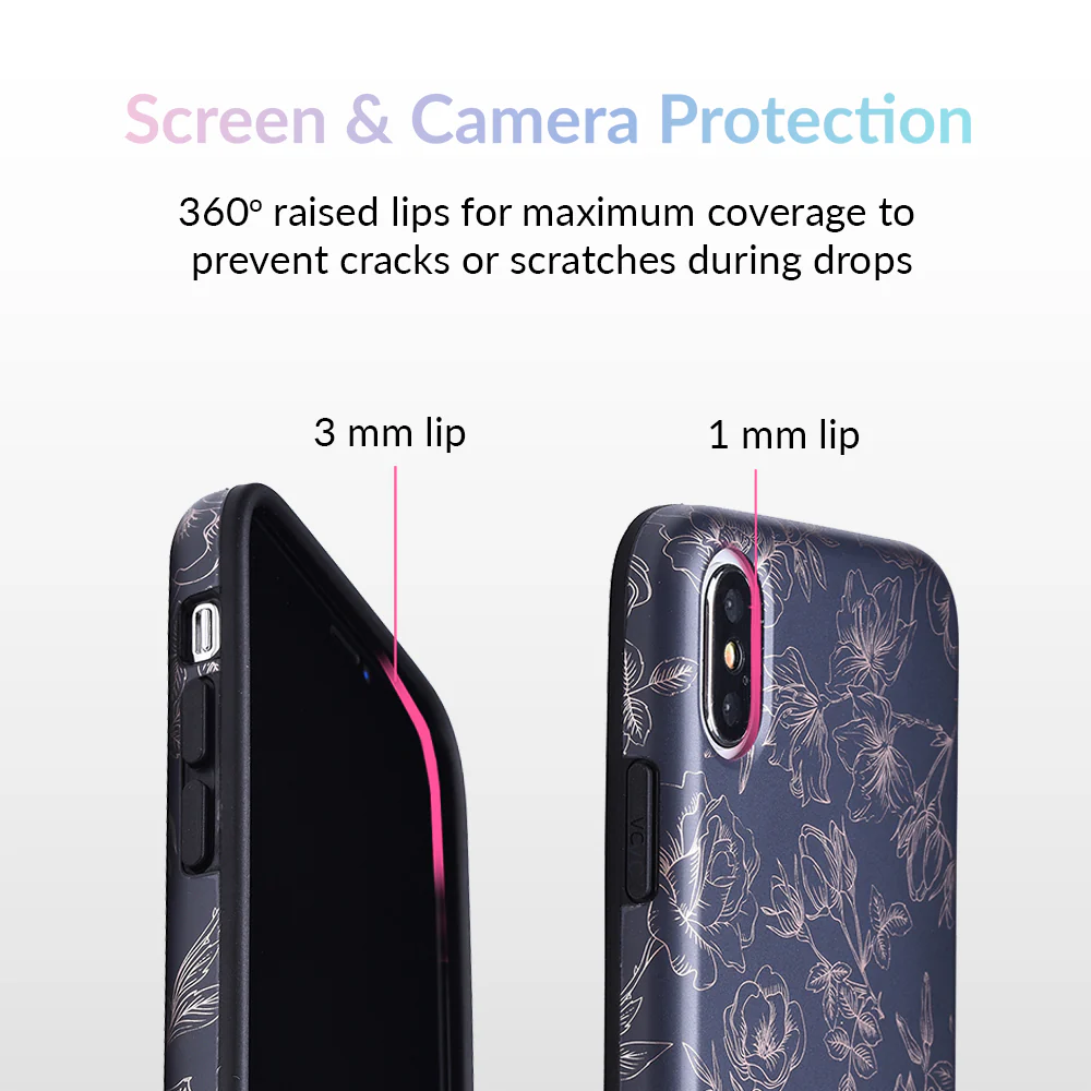 Floral Rose Gold Chrome iPhone Case - Image 8