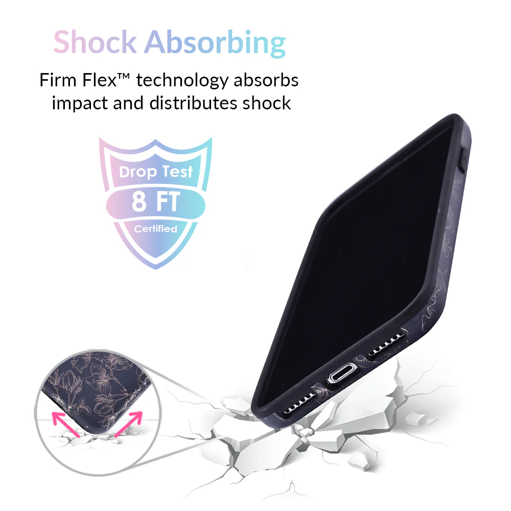 Floral Rose Gold Chrome iPhone Case - Image 9