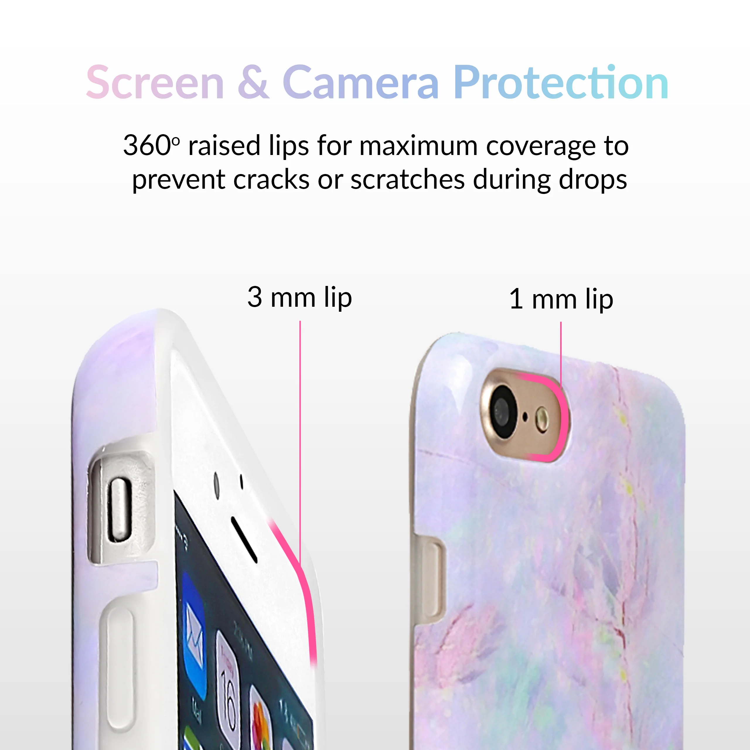 Cotton Candy Marble iPhone Case - Image 3