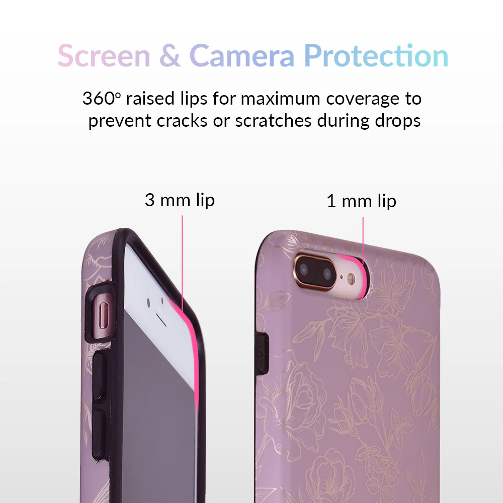 Dusty Rose Chrome Floral iPhone Case - Image 20