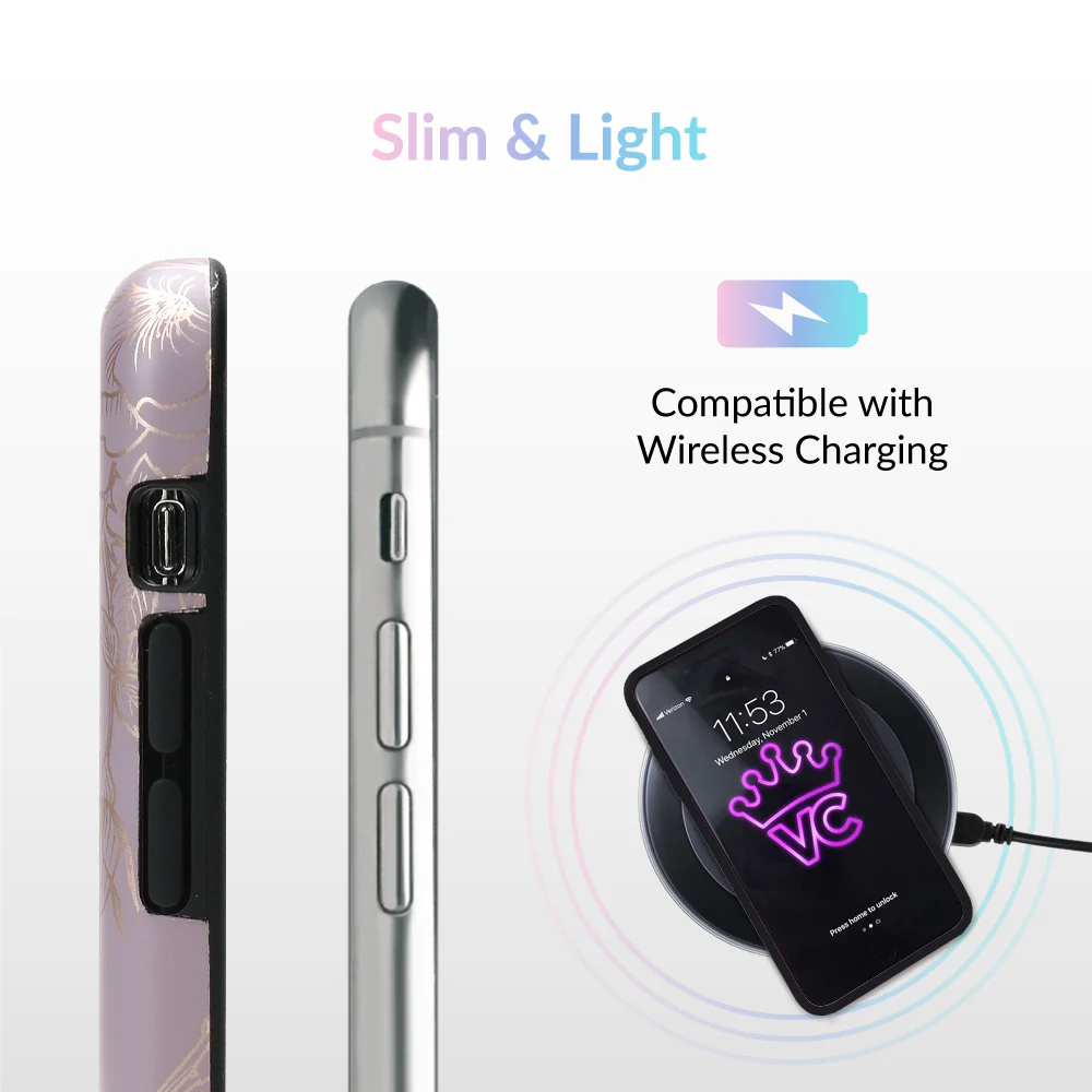 Dusty Rose Chrome Floral iPhone Case - Image 29