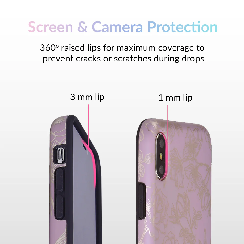 Dusty Rose Chrome Floral iPhone Case - Image 32