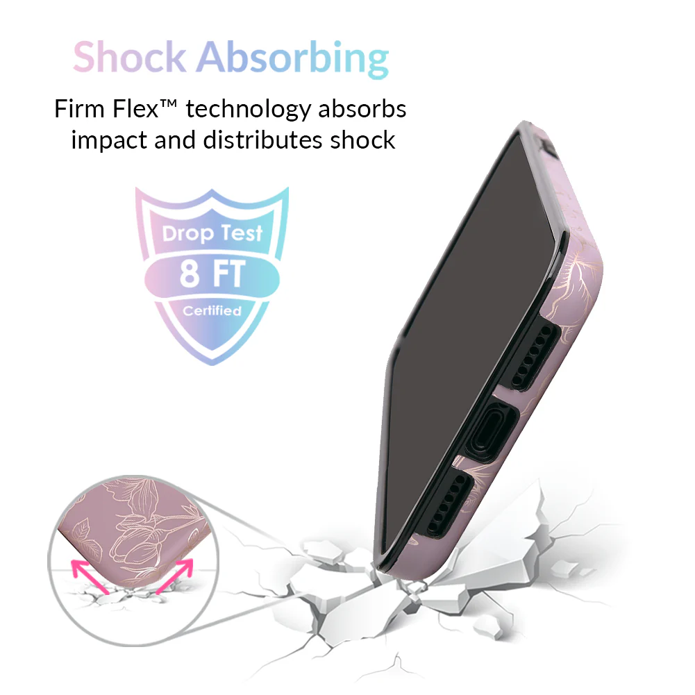 Dusty Rose Chrome Floral iPhone Case - Image 50