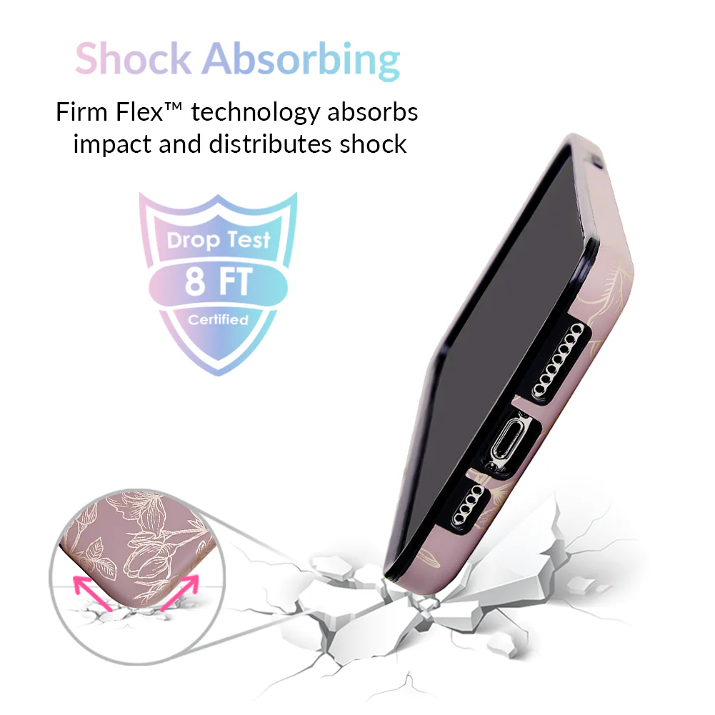 Dusty Rose Chrome Floral iPhone Case - Image 55